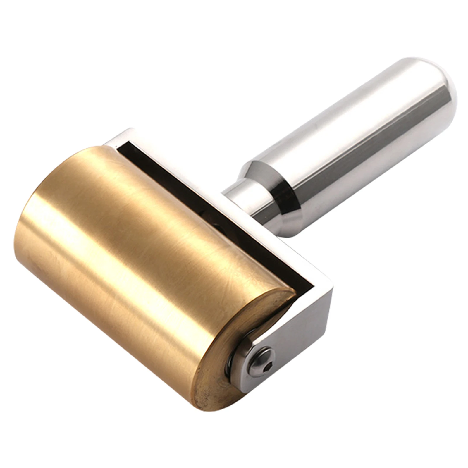 Heavy-duty Stainless Steel Handle Brass Leather Rolling Wheel, Handmade Leather Flattening Roller
Heavy-duty Stainless Steel Handle Brass Leather Rolling Wheel, Handmade Leather Flattening Roller