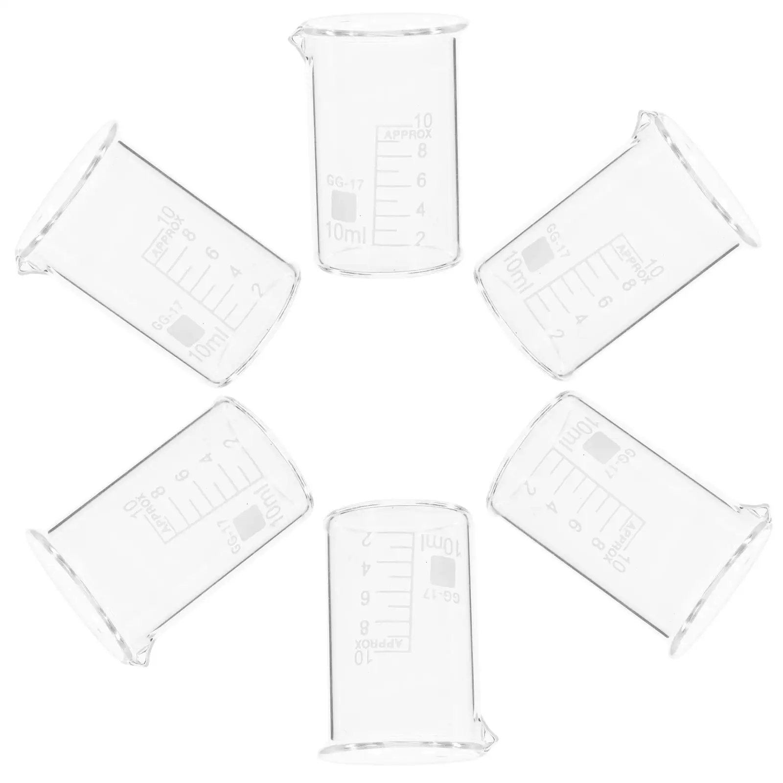6 Pcs High Temperature Resistant Measuring Cup Glass Beakers Chemistry Glassware Round Lab Equipment Cups
6 Pcs High Temperature Resistant Measuring Cup Glass Beakers Chemistry Glassware Round Lab Equipment Cups