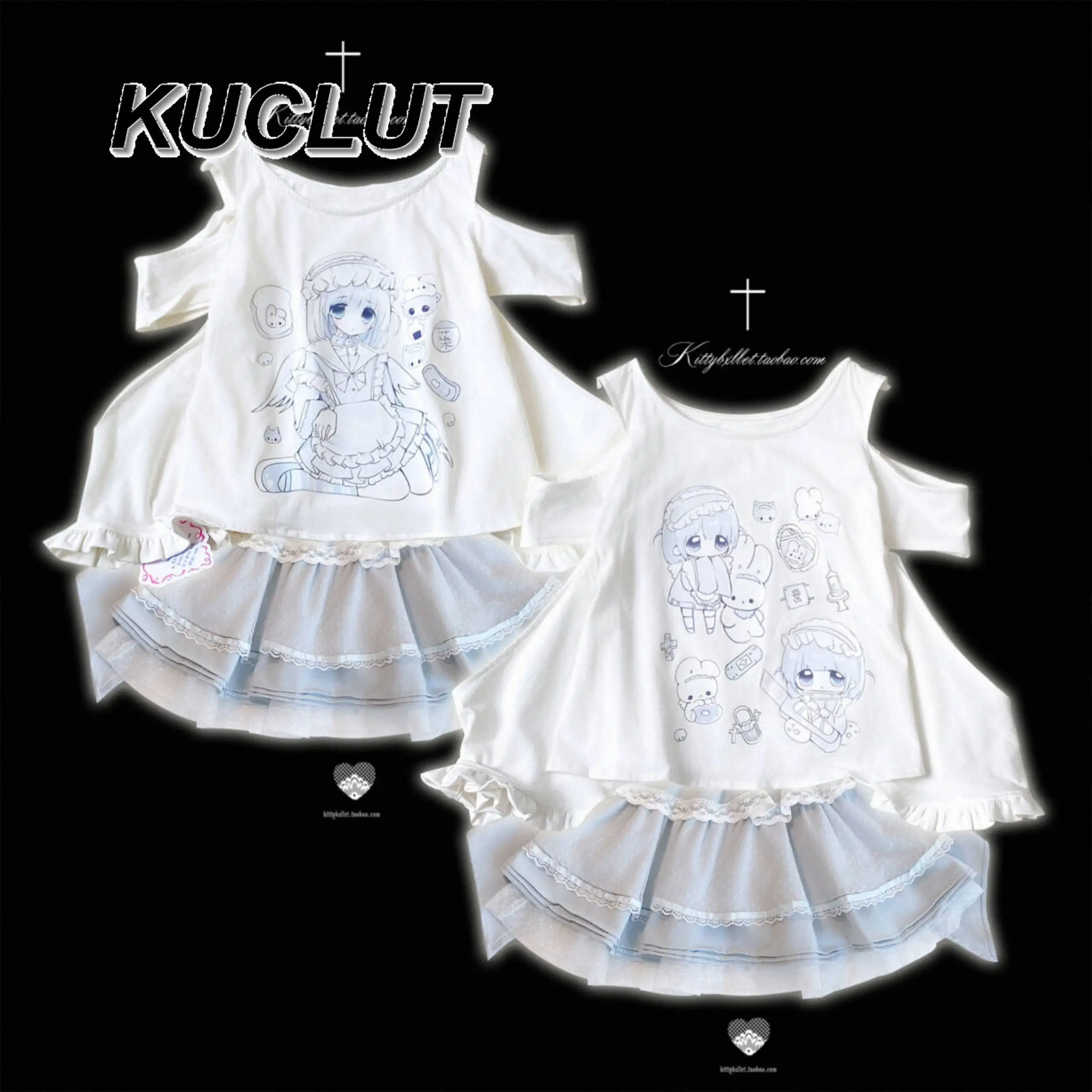 Japanese Subculture Style Original Pattern Casual Loose Tees Off-Shoulder T-shirts Fashion Short Sleeve Tops for Women Summer
Japanese Subculture Style Original Pattern Casual Loose Tees Off-Shoulder T-shirts Fashion Short Sleeve Tops for Women Summer