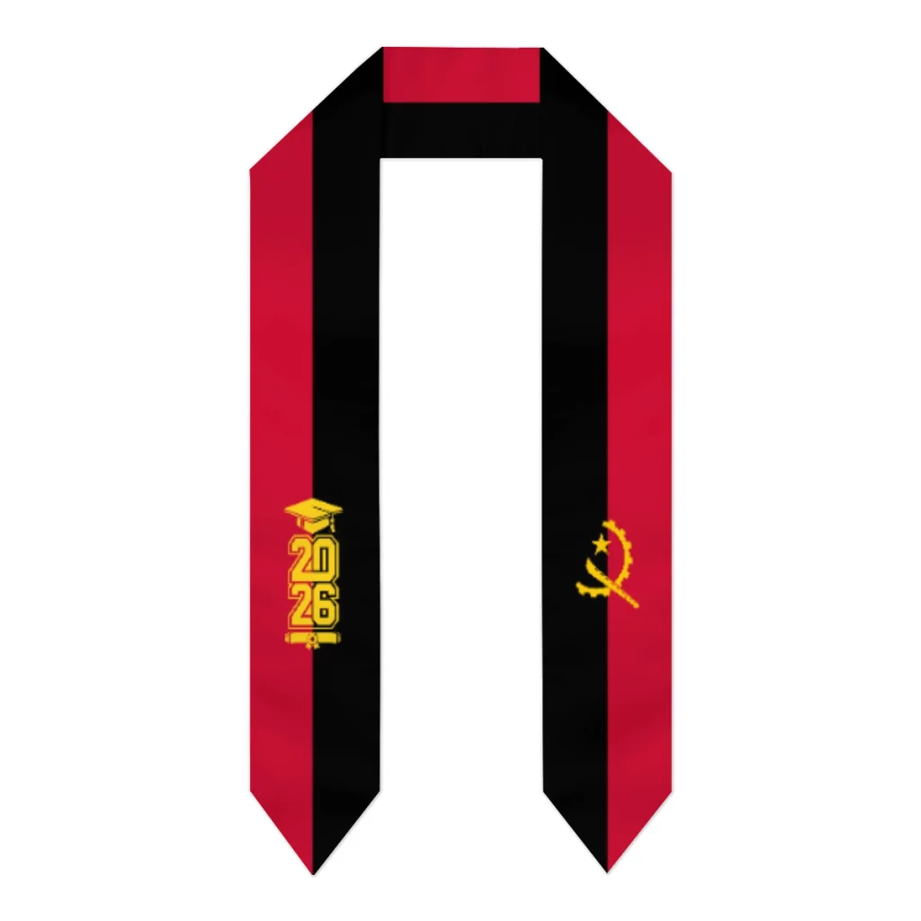 Class of 2026 Angola Flag Scarf Graduation Sash Stole International Study Abroad Adult Unisex Party Accessory Top Print
Class of 2026 Angola Flag Scarf Graduation Sash Stole International Study Abroad Adult Unisex Party Accessory Top Print
