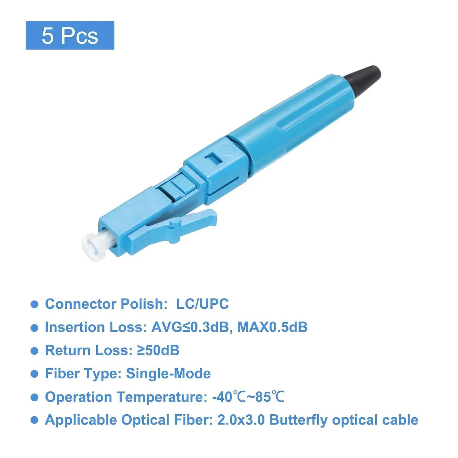 LC UPC Волоконно-оптический быстрый разъем, одномодовый оптоволоконный кабель Быстрый разъем LC Адаптер для быстрых разъемов для сети CATV
LC UPC Волоконно-оптический быстрый разъем, одномодовый оптоволоконный кабель Быстрый разъем LC Адаптер для быстрых разъемов для сети CATV