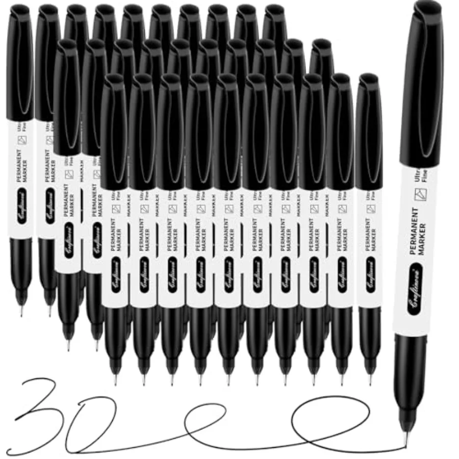 Fine Point Permanent Markers, Extra Fine Tip, Quick Drying and Waterproof, Fade Resistant Perfect on Paper, Glass, Metal, Plast
Fine Point Permanent Markers, Extra Fine Tip, Quick Drying and Waterproof, Fade Resistant Perfect on Paper, Glass, Metal, Plast