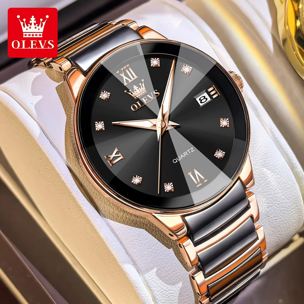 OLEVS 7114 Quartz Men's Watch Ceramic Stainless steel Waterproof Luminous Watch For Men Auto Date
OLEVS 7114 Quartz Men's Watch Ceramic Stainless steel Waterproof Luminous Watch For Men Auto Date