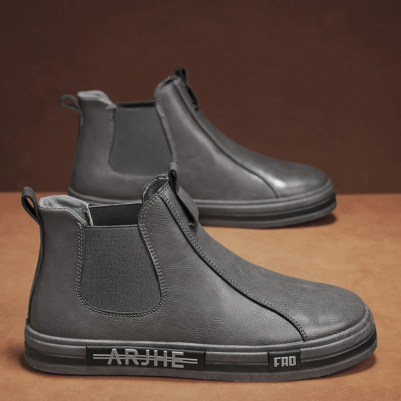 Leather Slip-on Shoes Comfortable Loafers Men Shoes Ankle Boots Leather Casual Boots for Men Fashion Yellow Mens High Top Shoes
Leather Slip-on Shoes Comfortable Loafers Men Shoes Ankle Boots Leather Casual Boots for Men Fashion Yellow Mens High Top Shoes