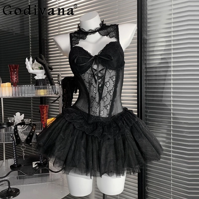 Sexy Dark Angel Cosplay Skirt Set Women's Pure Desire Black Mesh Skirt Uniform Suit Female Sexy Halloween Role Play Outfits 
Sexy Dark Angel Cosplay Skirt Set Women's Pure Desire Black Mesh Skirt Uniform Suit Female Sexy Halloween Role Play Outfits