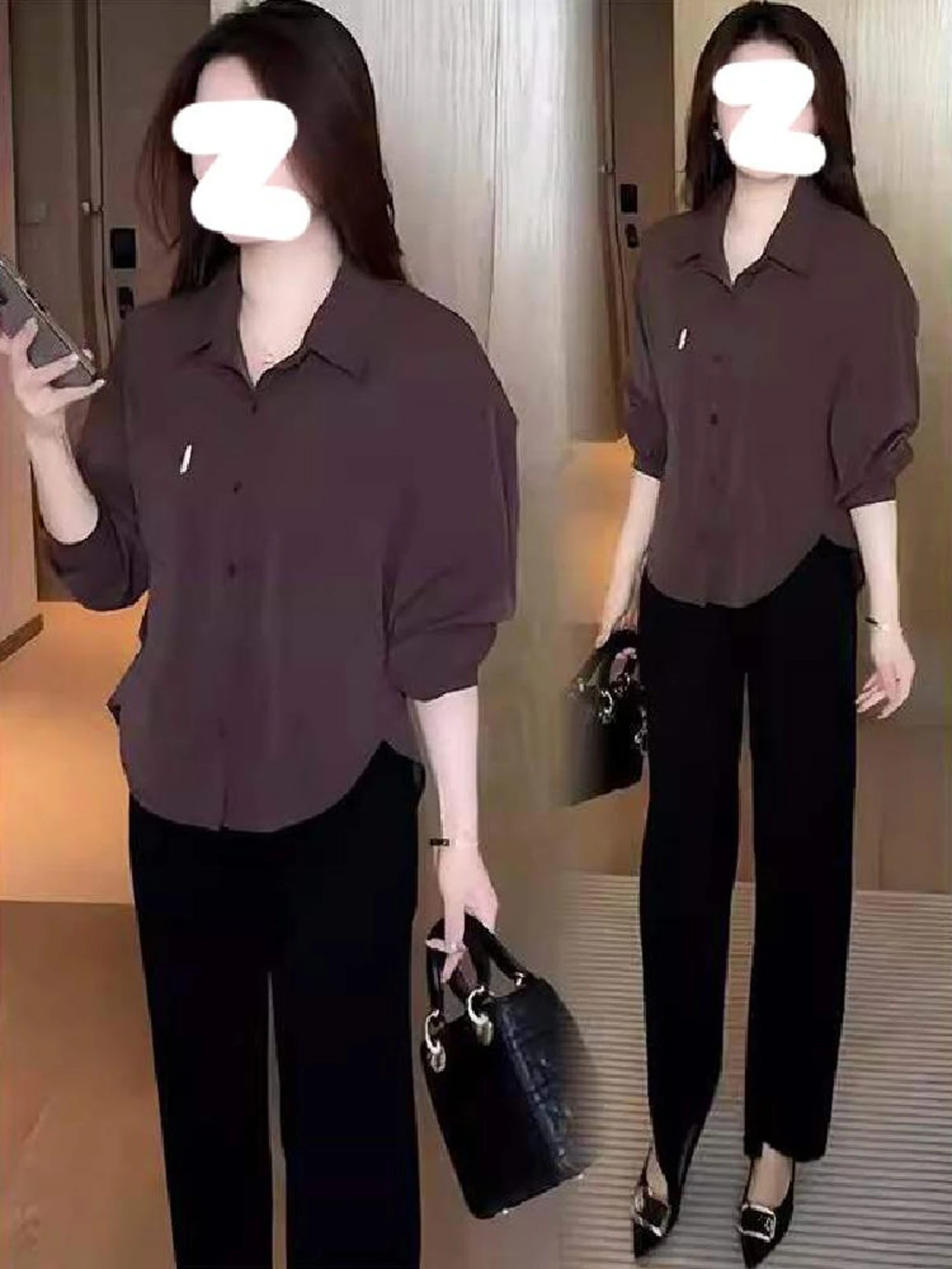 Slimming Trendy Women's Cardigan Shirt Spring Autumn Belly Covering Fashionable Long Sleeve Collar Button down Casual Wear
Slimming Trendy Women's Cardigan Shirt Spring Autumn Belly Covering Fashionable Long Sleeve Collar Button down Casual Wear