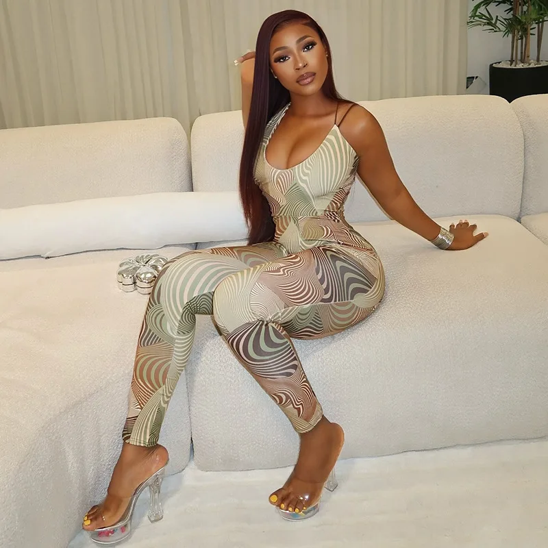 Women's Backless Tight-fitting Home Jumpsuit With Print, Fashionable And Sexy Strapless Bodysuit, Versatile
Women's Backless Tight-fitting Home Jumpsuit With Print, Fashionable And Sexy Strapless Bodysuit, Versatile