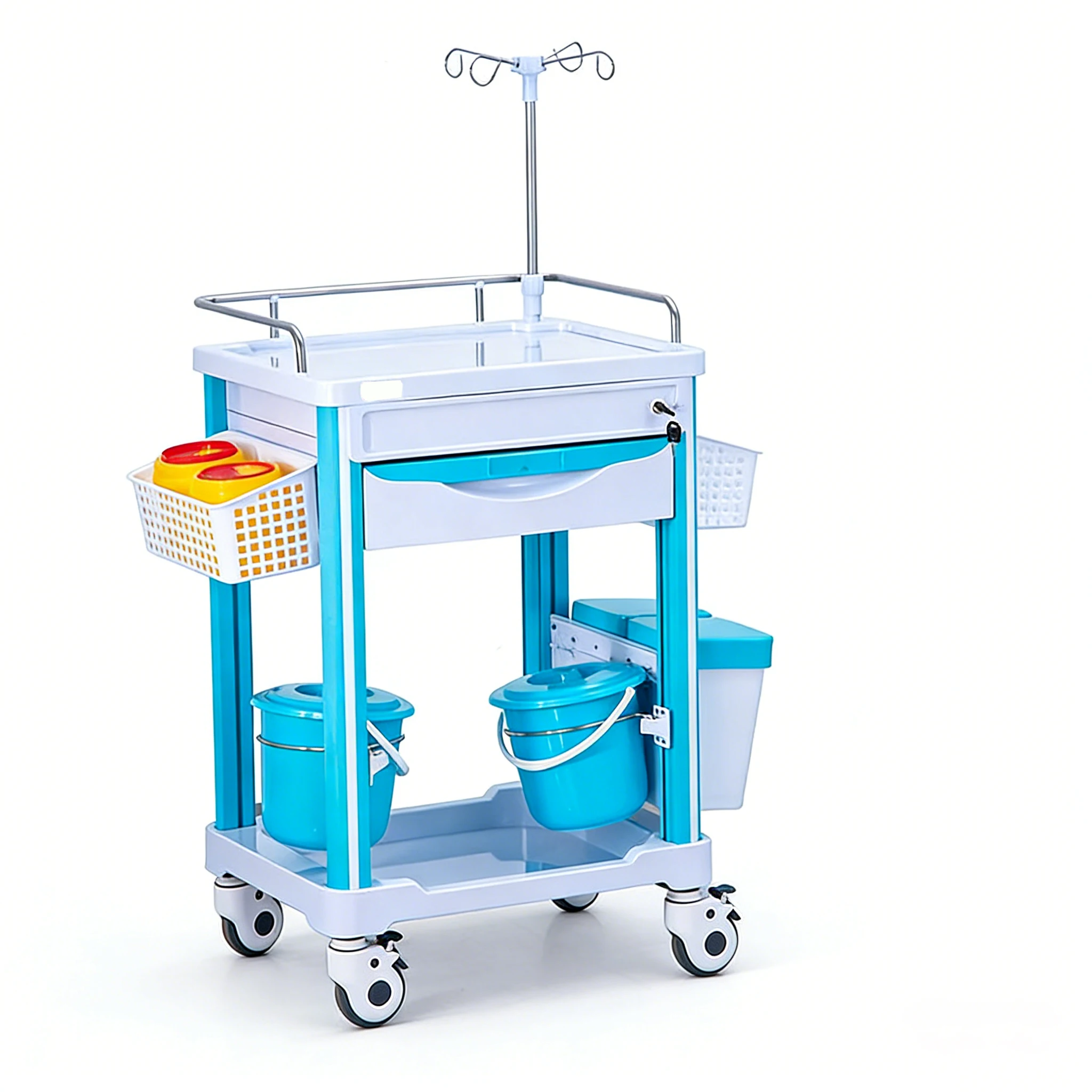 Medical ABS Plastic Hospital & Workshop Use Treatment Cart Medicine Box Multi-Function Durable 4 Castor Central Lock
Medical ABS Plastic Hospital & Workshop Use Treatment Cart Medicine Box Multi-Function Durable 4 Castor Central Lock
