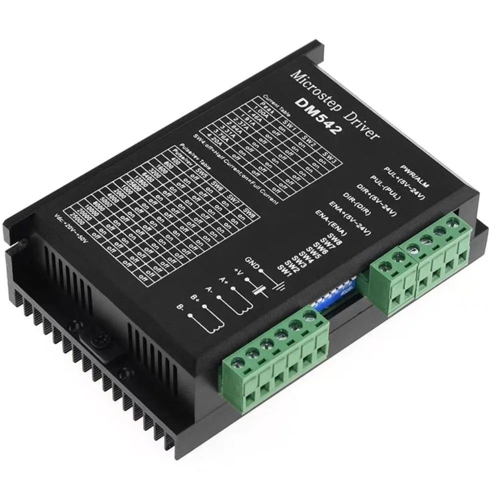 Цифровой контроллер DM542 DSP, драйвер шагового двигателя 4257, 128 подразделений, альтернатива приводу двигателя REXX M542
Цифровой контроллер DM542 DSP, драйвер шагового двигателя 4257, 128 подразделений, альтернатива приводу двигателя REXX M542