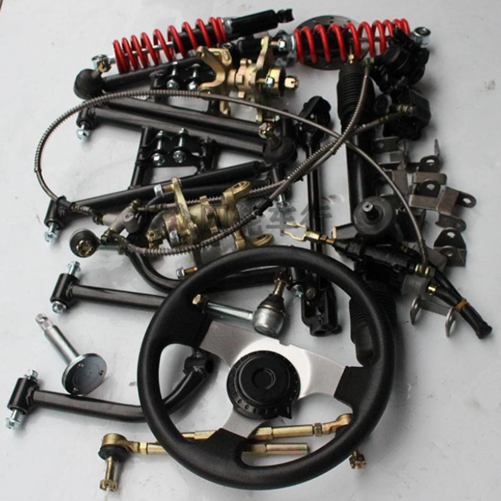 Front Axle Kit with Disc Brakes Complete Front Axle Assembly Kit Steering Assembly with Shock Absorption System Compatible
Front Axle Kit with Disc Brakes Complete Front Axle Assembly Kit Steering Assembly with Shock Absorption System Compatible