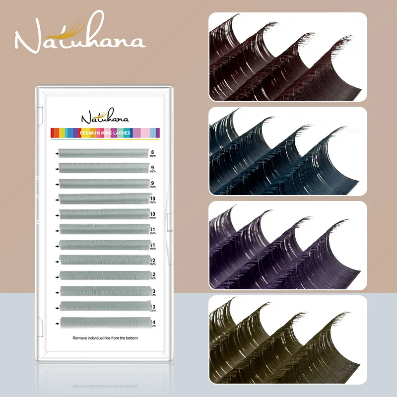 NATUHANA Cool Brown Grafted Eyelashes Premium Gray Olive Green Dark Blue Soft Natural Single Round Hair
NATUHANA Cool Brown Grafted Eyelashes Premium Gray Olive Green Dark Blue Soft Natural Single Round Hair