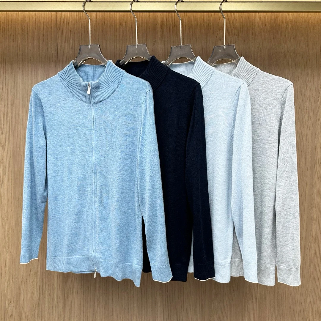 BC Italian stand-up neck wool knitted cardigan jacket
BC Italian stand-up neck wool knitted cardigan jacket