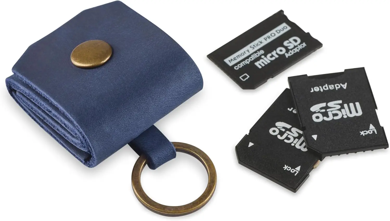 Кожаный брелок-держатель для SD-карт, органайзер для Micro SD, чехол для хранения карт памяти в синем цвете
Кожаный брелок-держатель для SD-карт, органайзер для Micro SD, чехол для хранения карт памяти в синем цвете