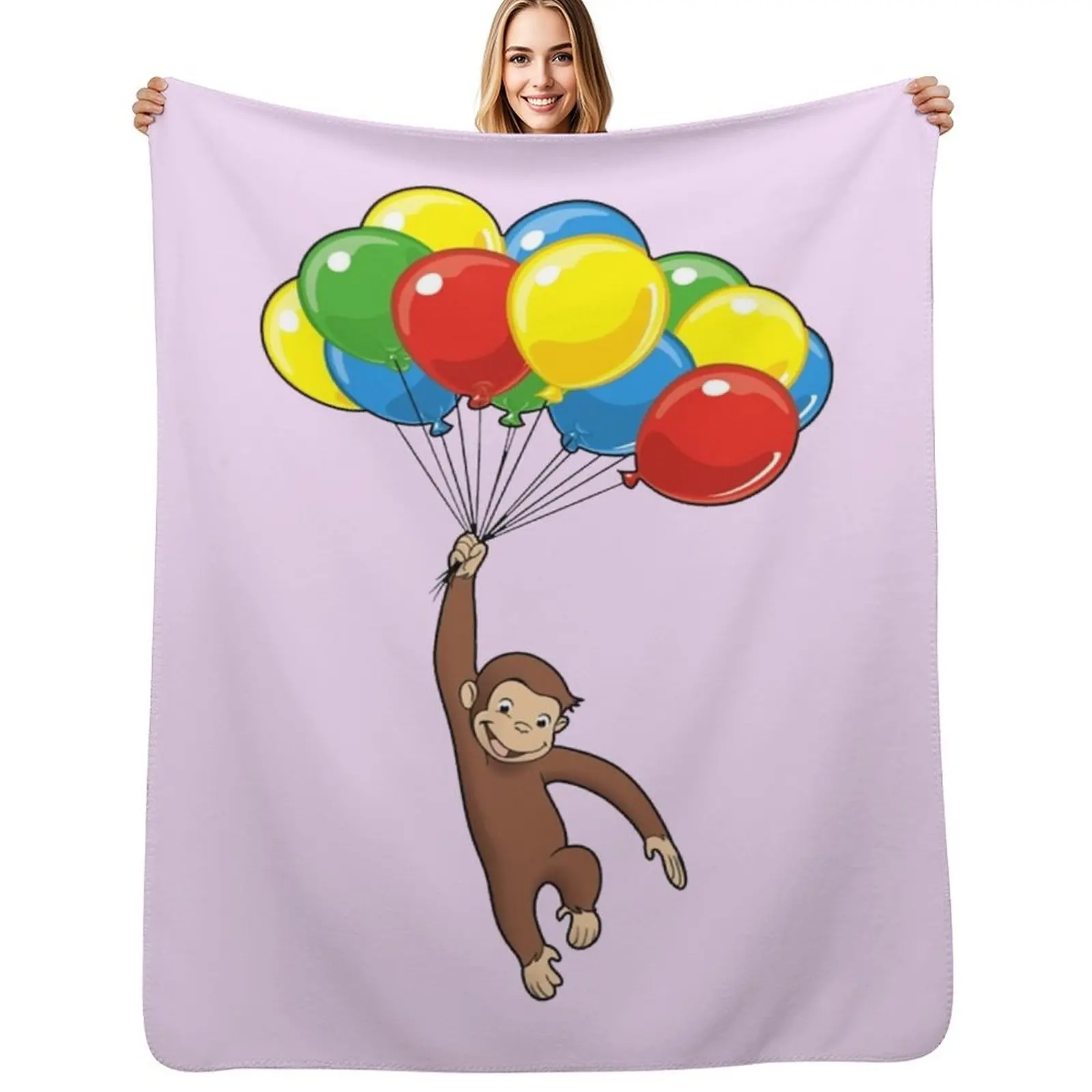 Curious George with balloons Throw Blanket For Baby funny gift valentine gift ideas Blanket
Curious George with balloons Throw Blanket For Baby funny gift valentine gift ideas Blanket