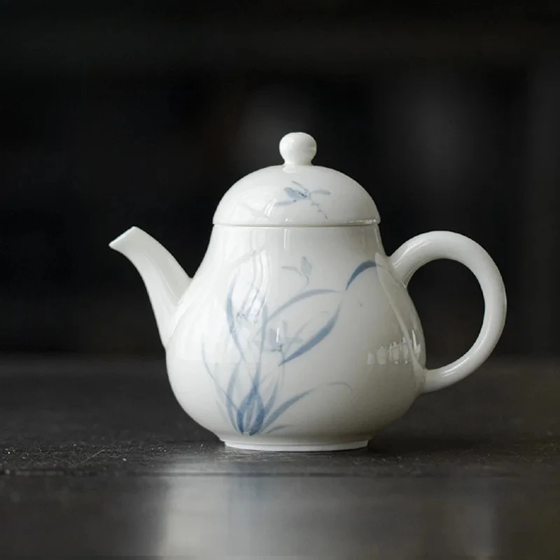 150ml White Porcelain Handmade Teapot Hand-painted Orchid Teapot With Filter Vintage Pot Tea Maker Kettle Tea Services Crafts
150ml White Porcelain Handmade Teapot Hand-painted Orchid Teapot With Filter Vintage Pot Tea Maker Kettle Tea Services Crafts