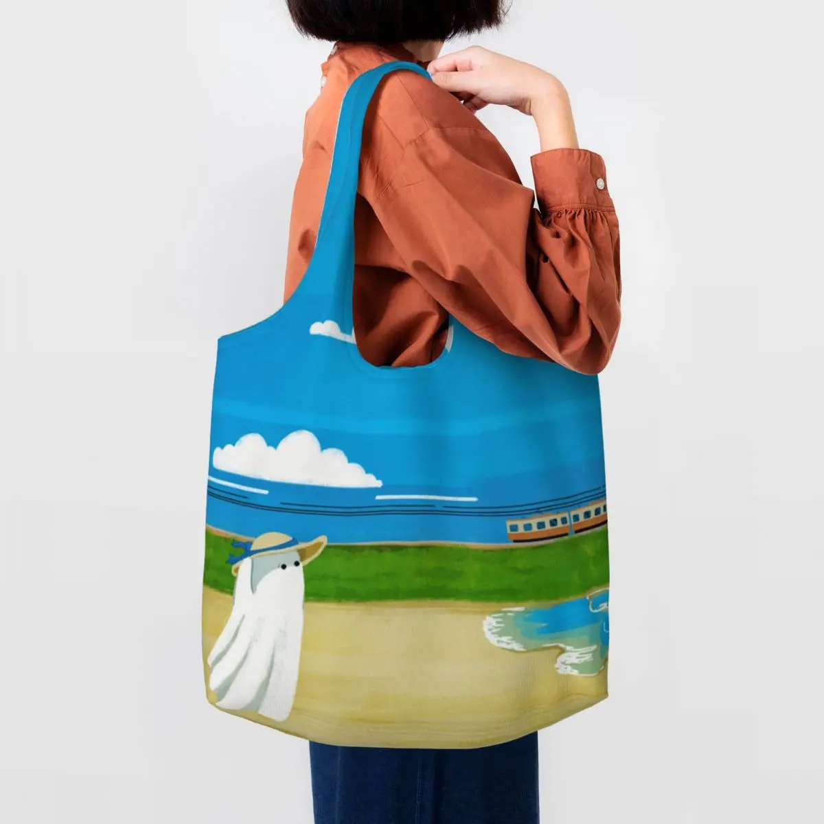 For A Day Grocery Shopping Tote Bags Women Fashion Halloween Horror Ghost Canvas Shoulder Shopper Bag Big Capacity Handbags
For A Day Grocery Shopping Tote Bags Women Fashion Halloween Horror Ghost Canvas Shoulder Shopper Bag Big Capacity Handbags