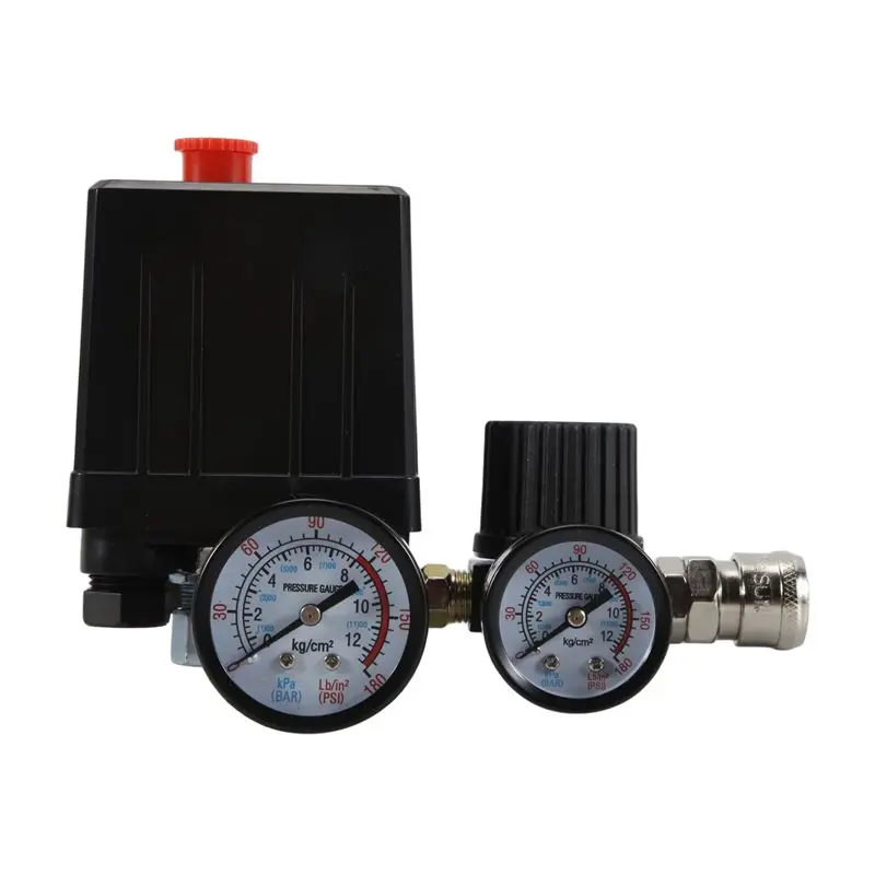 A84E-3000L/Min Air Pump Control Valve 0-180 PSI Gauge 220V/380V Regulator Duty Air Compressor Pump Pressure Control Switch
A84E-3000L/Min Air Pump Control Valve 0-180 PSI Gauge 220V/380V Regulator Duty Air Compressor Pump Pressure Control Switch
