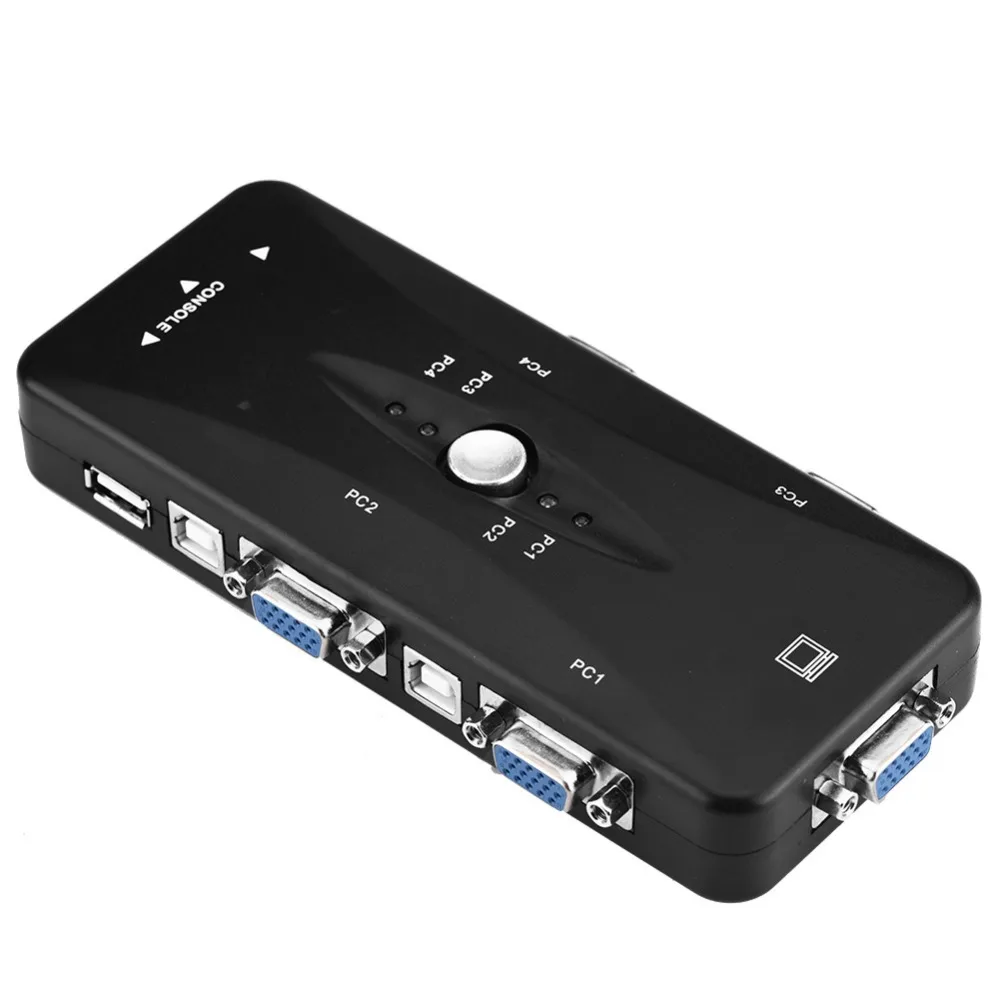 Надежный 4-портовый KVM-переключатель USB 2.0 с VGA, Plug and Play, ручной переключатель VGA, USB 2.0 KVM VGA-коммутатор для совместного использования мыши
Надежный 4-портовый KVM-переключатель USB 2.0 с VGA, Plug and Play, ручной переключатель VGA, USB 2.0 KVM VGA-коммутатор для совместного использования мыши
