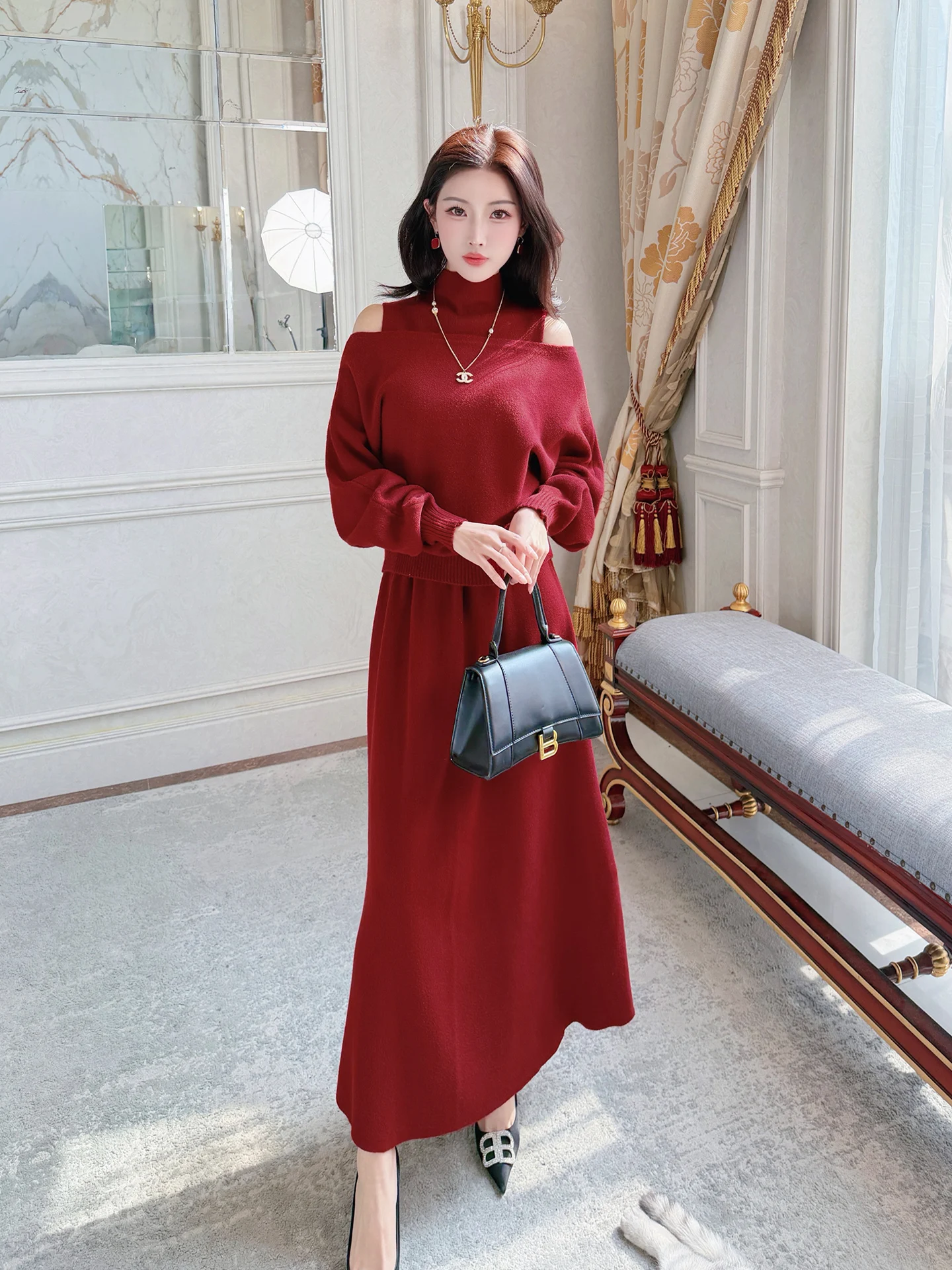 Miss Fly 2026 Korean Sle Knitted Set High Collar One oulder Long Dr Tee Piece Women's Faion Ensemble Winter Spring...
Miss Fly 2026 Korean Sle Knitted Set High Collar One oulder Long Dr Tee Piece Women's Faion Ensemble Winter Spring...