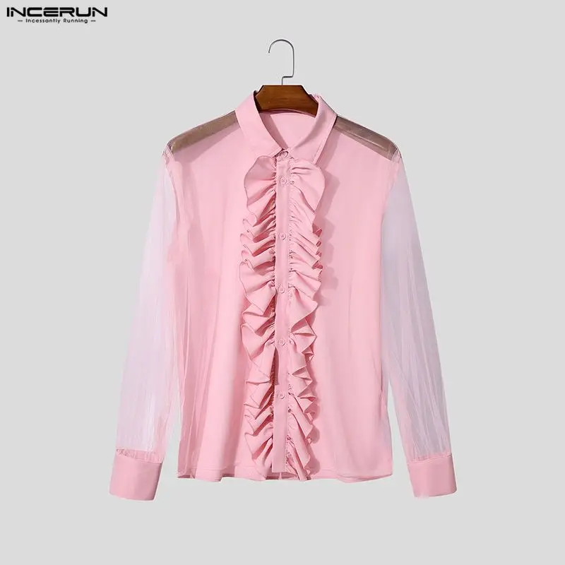 INCERUN Men's Shirt Mesh Patchwork See Through Lapel Long Sleeve Men Clothes Streetwear Ruffle 2026 Fashion Casual Tops Camisas
INCERUN Men's Shirt Mesh Patchwork See Through Lapel Long Sleeve Men Clothes Streetwear Ruffle 2026 Fashion Casual Tops Camisas