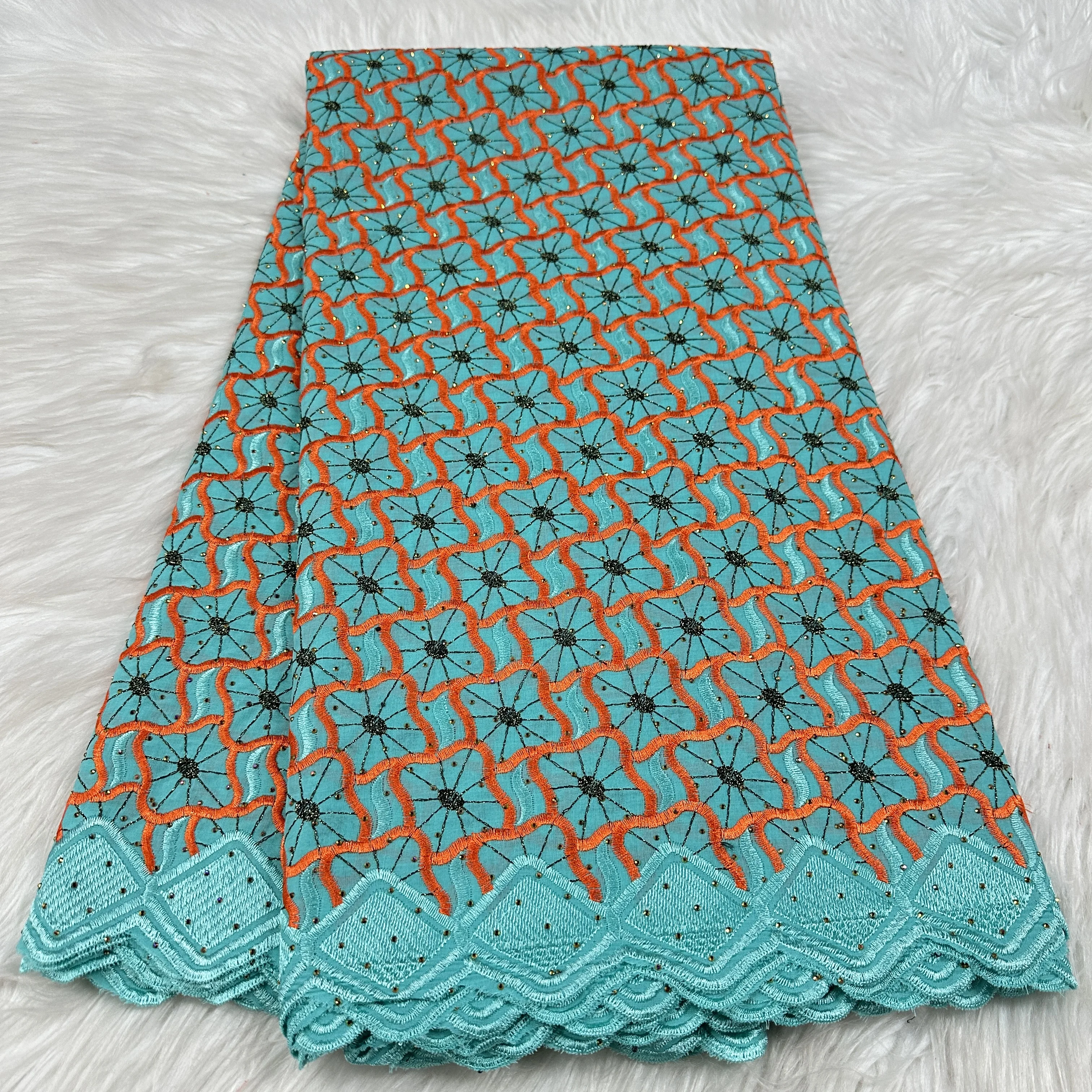 5 yards high-quality Swiss lace fabric Dry lace embroidery 2025 African 100% cotton lace fabrics Swiss voile lace style cloth
5 yards high-quality Swiss lace fabric Dry lace embroidery 2025 African 100% cotton lace fabrics Swiss voile lace style cloth