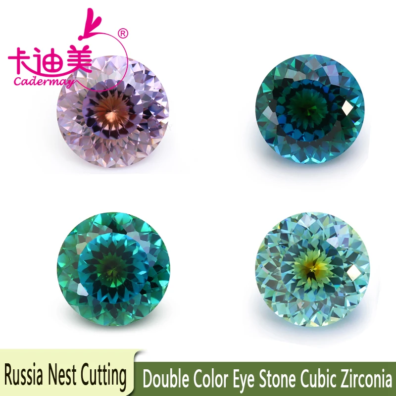 CADERMAY 100 Faceted Russia Nest Cutting Synthetic Cubic Zirconia Loose Stone Double Color For Fine Jewelry Making DIY
CADERMAY 100 Faceted Russia Nest Cutting Synthetic Cubic Zirconia Loose Stone Double Color For Fine Jewelry Making DIY