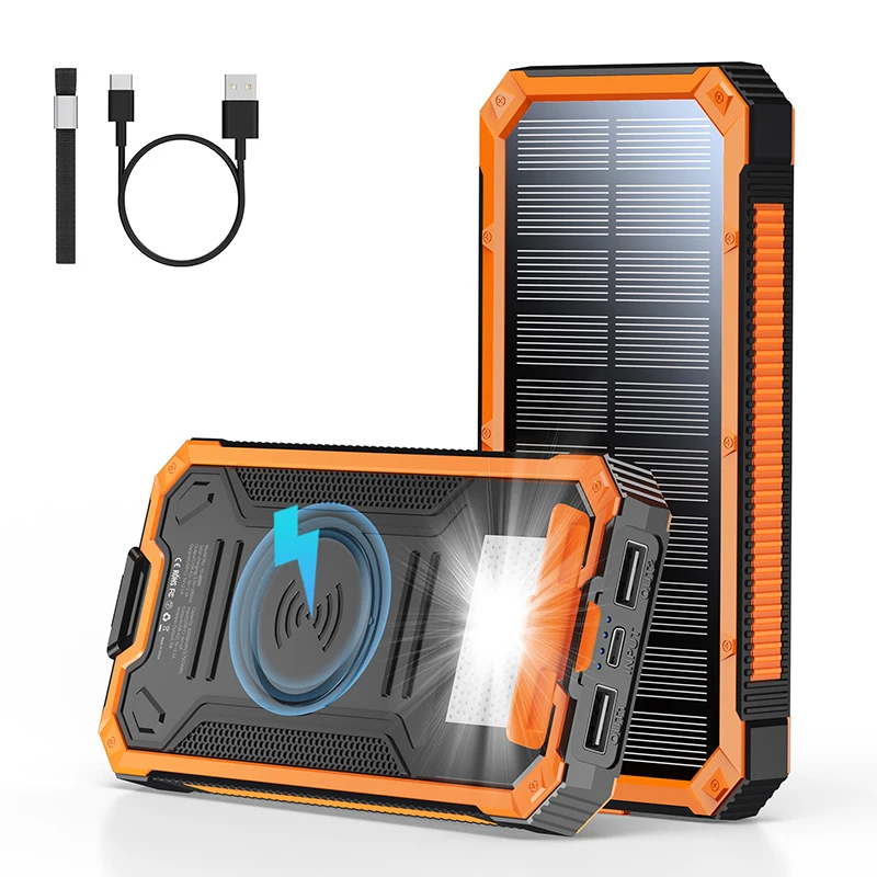 20000mAh Solar Power Bank Waterproof Portable Wireless Charger Powerbank for iPhone 17 Samsung Xiaomi External Battery Powerbank
20000mAh Solar Power Bank Waterproof Portable Wireless Charger Powerbank for iPhone 17 Samsung Xiaomi External Battery Powerbank