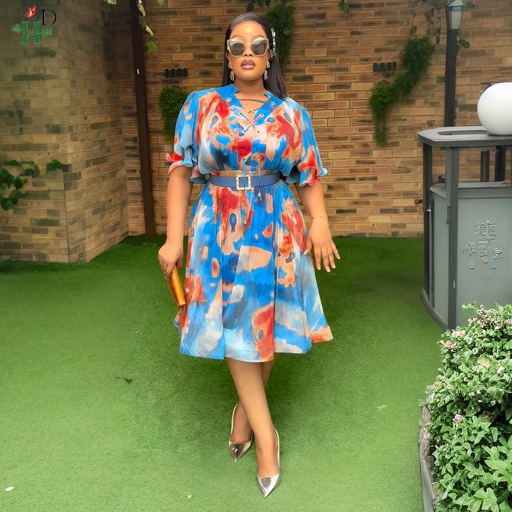 H&D 2025 New Elegant African Dresses For Women Summer Fashion Muslim Printed Colorful Wedding Evening Party Chiffon Midi Dress
H&D 2025 New Elegant African Dresses For Women Summer Fashion Muslim Printed Colorful Wedding Evening Party Chiffon Midi Dress