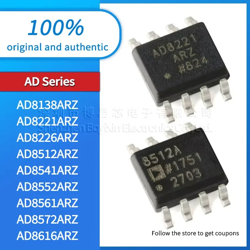 Original genuine AD8572ARZ AD8561ARZ AD8552ARZ AD8541ARZ AD8512ARZ AD8226ARZ AD8221ARZ AD8138ARZ AD8616ARZ SOIC-8
Original genuine AD8572ARZ AD8561ARZ AD8552ARZ AD8541ARZ AD8512ARZ AD8226ARZ AD8221ARZ AD8138ARZ AD8616ARZ SOIC-8