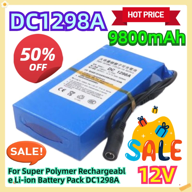 For Super Polymer Rechargeable Li-ion Battery Pack 12V 9800mah DC1298A
For Super Polymer Rechargeable Li-ion Battery Pack 12V 9800mah DC1298A
