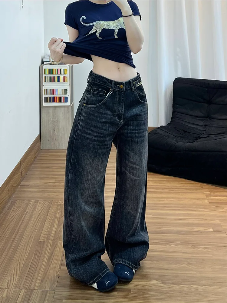 plus Size Black Paris Buckle Denim Jeans Women's American Style Straight Casual Slim Wide Leg Pants High Waist Distressed
plus Size Black Paris Buckle Denim Jeans Women's American Style Straight Casual Slim Wide Leg Pants High Waist Distressed