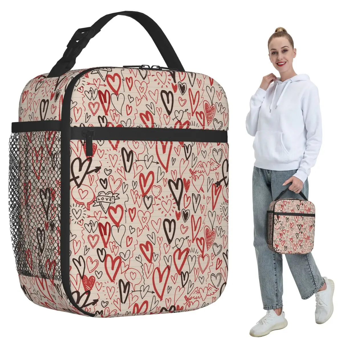 Термосумка для обедов с узором Love Pattern для детей, школьный термоконтейнер для еды, герметичный ланч-бокс
Термосумка для обедов с узором Love Pattern для детей, школьный термоконтейнер для еды, герметичный ланч-бокс