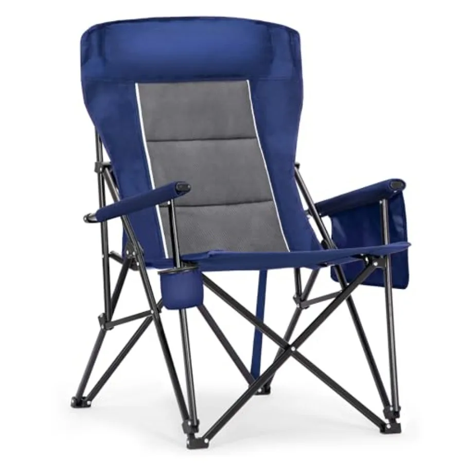 Heavy Duty High Back Camping Chairs with Cup Holder Oversized Folding Chair Outdoor Chair with Headrest, Lawn with Side Pocket
Heavy Duty High Back Camping Chairs with Cup Holder Oversized Folding Chair Outdoor Chair with Headrest, Lawn with Side Pocket
