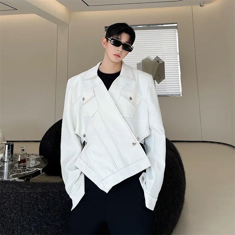 Faionable Korean Design oulder Pad Jaet Men's Autumn Spring Irregular Hemline Multi-Way Wear Youth Stand Fit
Faionable Korean Design oulder Pad Jaet Men's Autumn Spring Irregular Hemline Multi-Way Wear Youth Stand Fit