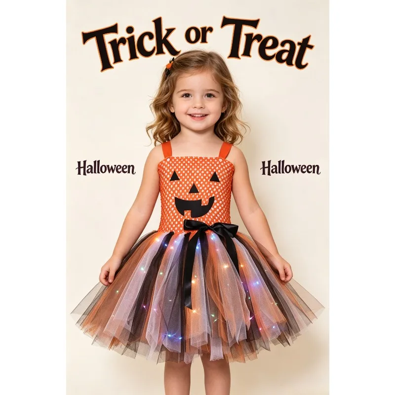 Light Up LED Pumpkin Sequin Tulle Tutu Dress Candy Bag Cosplay Carnival Holiday Birthday Party Stage Performance Fancy Costume
Light Up LED Pumpkin Sequin Tulle Tutu Dress Candy Bag Cosplay Carnival Holiday Birthday Party Stage Performance Fancy Costume