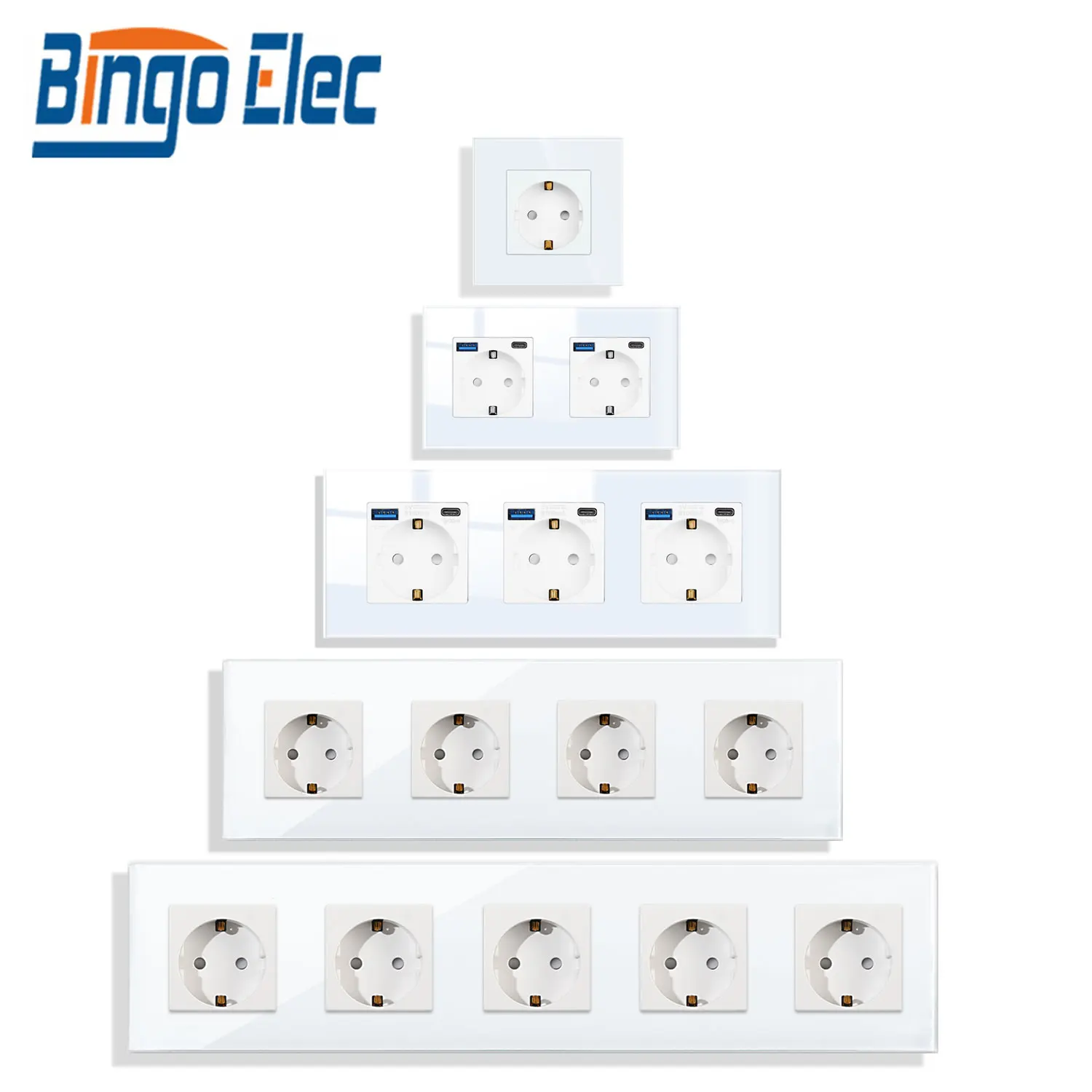 BINGOELEC EU Russia Socket 16A USB Wall Socket Tempered Glass Crystal Panel Electrical Outlet Home Improvement Double socket
BINGOELEC EU Russia Socket 16A USB Wall Socket Tempered Glass Crystal Panel Electrical Outlet Home Improvement Double socket
