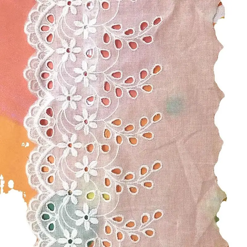 13.8cm*2Yards Embroidery Hollow Flower Cotton Lace Trims For Wedding Dress Home Textiles Clothing Accessories
13.8cm*2Yards Embroidery Hollow Flower Cotton Lace Trims For Wedding Dress Home Textiles Clothing Accessories