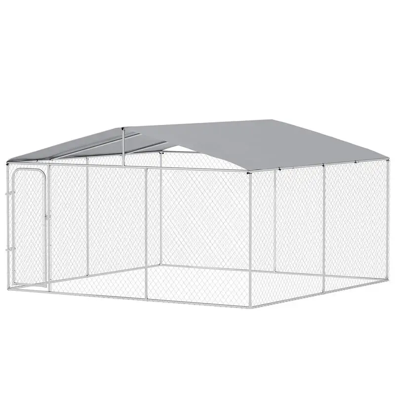PawHut Dog Kennel Outdoor Dog Run w/ Canopy, 13' x 13' x 7.5'
PawHut Dog Kennel Outdoor Dog Run w/ Canopy, 13' x 13' x 7.5'