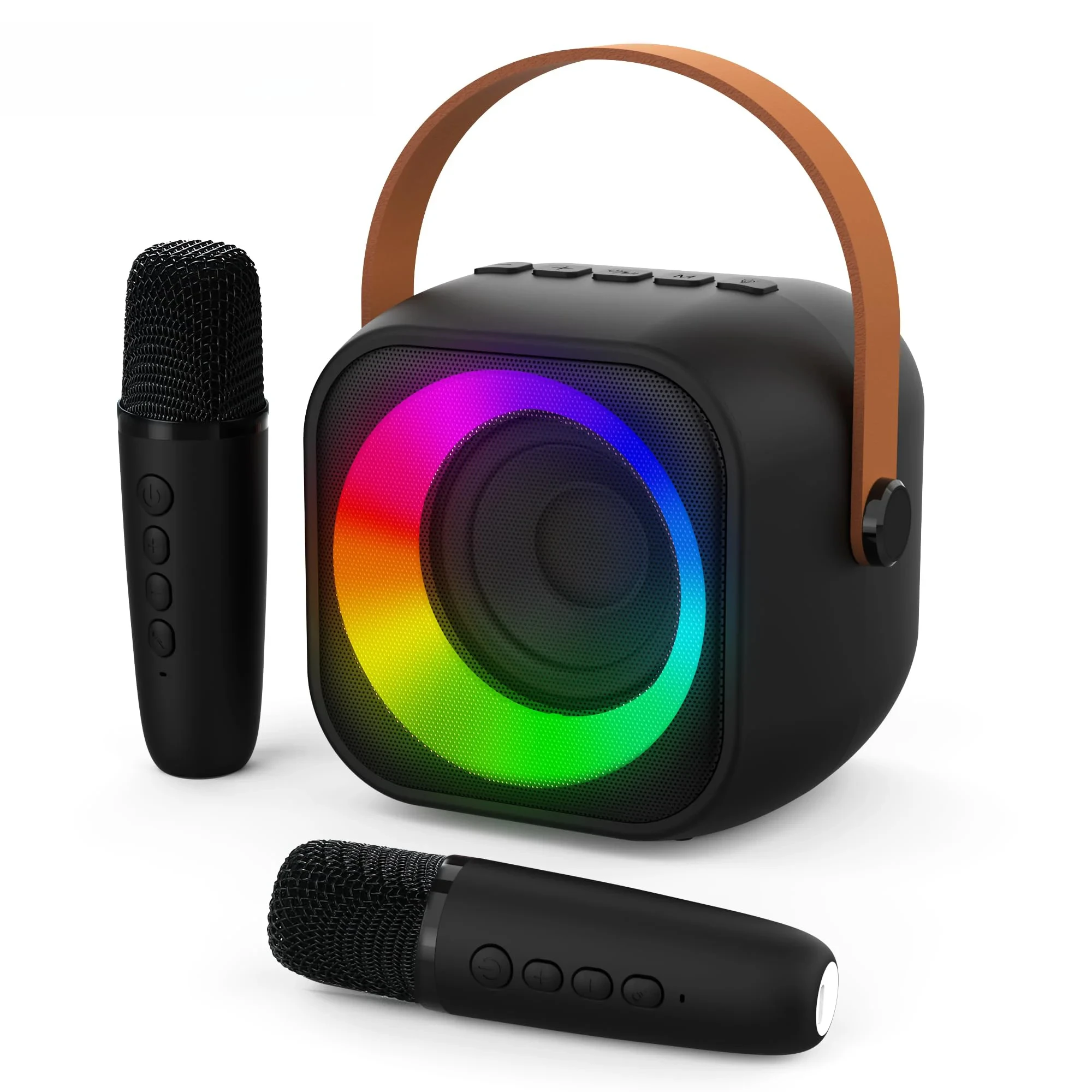Mini Bluetooth Karaoke Machine for Kids Portable Karaoke Speakers With 2 Wireless Microphones For Home Singing K12
Mini Bluetooth Karaoke Machine for Kids Portable Karaoke Speakers With 2 Wireless Microphones For Home Singing K12