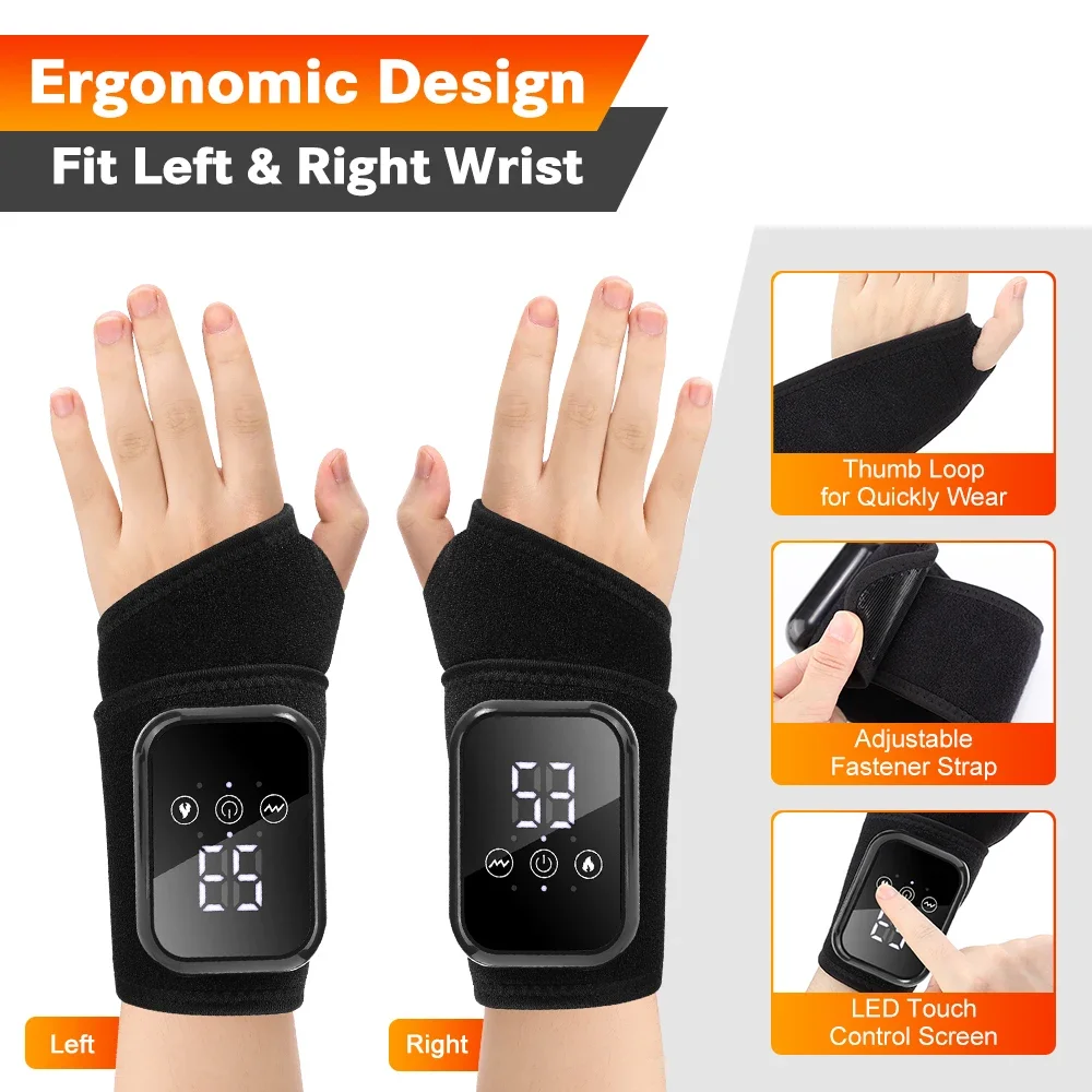 1/2PCS Electric Wrist Protector Hand Wrist Massager Hot Compress Vibration Wrist Support Guard Brace Muscle Relaxation Wristband
1/2PCS Electric Wrist Protector Hand Wrist Massager Hot Compress Vibration Wrist Support Guard Brace Muscle Relaxation Wristband