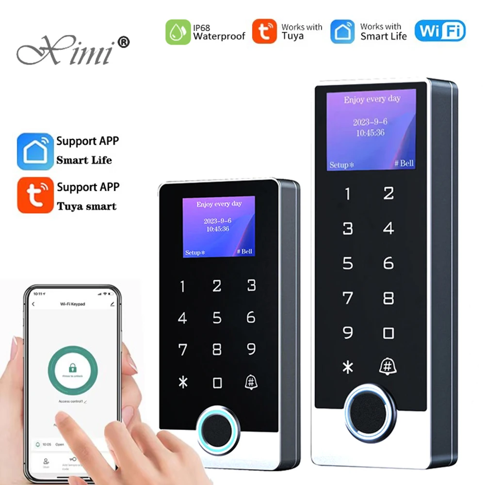 Smart Tuya WiFi Fingerprint Access Control System Keyboard IP68 Waterproof RFID Card Digital Keypad with LCD
Smart Tuya WiFi Fingerprint Access Control System Keyboard IP68 Waterproof RFID Card Digital Keypad with LCD