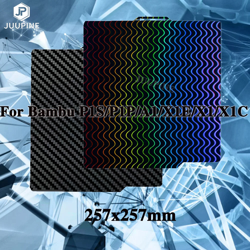 Двусторонняя текстурированная пластина 257x257 мм для 3D принтера Bambulab P1P P1S X1C A1
Двусторонняя текстурированная пластина 257x257 мм для 3D принтера Bambulab P1P P1S X1C A1