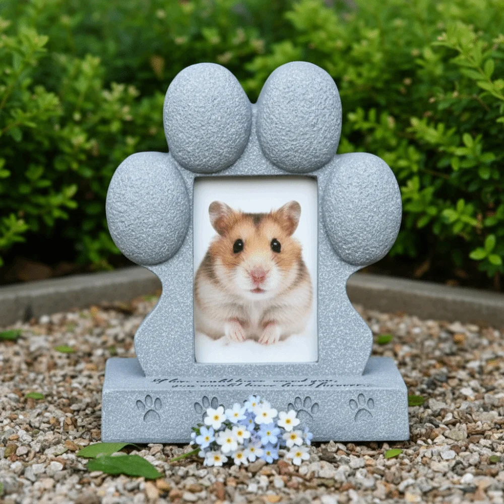 Pet Cemetery Resin Pet Headstone Paw Print Design Durable Pet Memorial Stone Photo Frame Dog Sacrificial Tombstone Lawn Garden
Pet Cemetery Resin Pet Headstone Paw Print Design Durable Pet Memorial Stone Photo Frame Dog Sacrificial Tombstone Lawn Garden