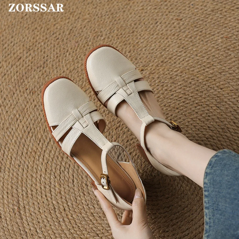 Women's Genuine Leather Narrow Band Braided T-strap Sandals 4cm Thick Med Heel Round Toe Cage Casual Female Summer Shoes Woman
Women's Genuine Leather Narrow Band Braided T-strap Sandals 4cm Thick Med Heel Round Toe Cage Casual Female Summer Shoes Woman