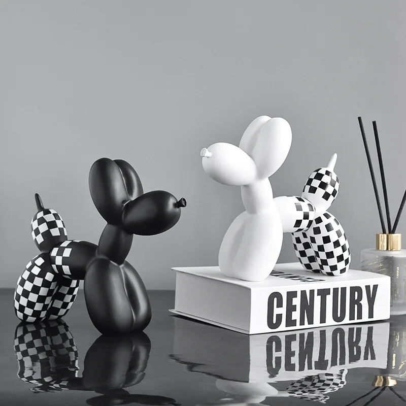 Creative Black And White Balloon Dog Ornament Luxury Checkerboard Patterned Balloon Dog Statue Resin Sculpture Crafts For Home D
Creative Black And White Balloon Dog Ornament Luxury Checkerboard Patterned Balloon Dog Statue Resin Sculpture Crafts For Home D