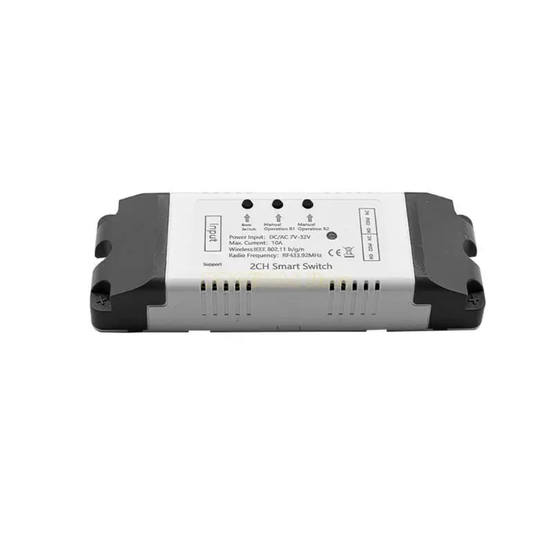 F62C 2CH Wi-Fi RF433 Беспроводной переключатель с режимами с самоконтролем самоконтроля 
F62C 2CH Wi-Fi RF433 Беспроводной переключатель с режимами с самоконтролем самоконтроля