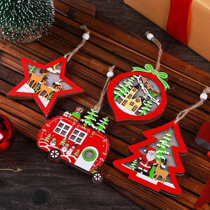 Light Up Wooden Ornaments for Christmas Tree, Cutouts Pendants with LED Lights, Christmas Tree Hang Decorations
Light Up Wooden Ornaments for Christmas Tree, Cutouts Pendants with LED Lights, Christmas Tree Hang Decorations