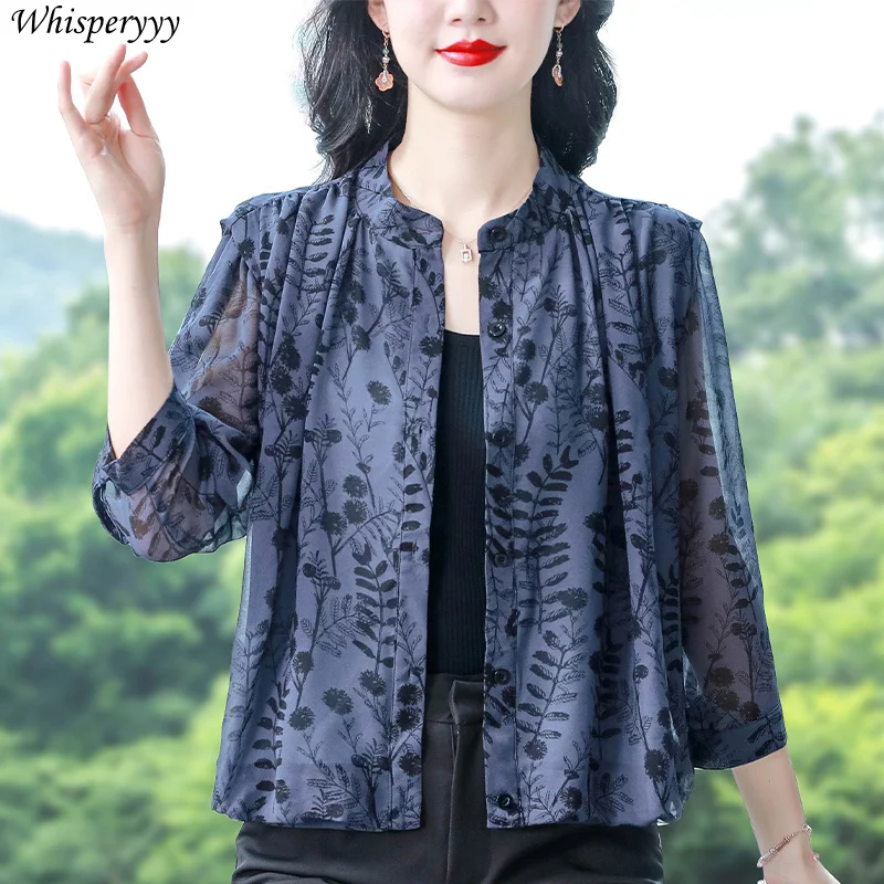 Printed Short Jacket Women Cardigan Casual O Neck Shawl Sun Protection Air Conditioner Clothing Button Quarter Sleeve Tops Femme
Printed Short Jacket Women Cardigan Casual O Neck Shawl Sun Protection Air Conditioner Clothing Button Quarter Sleeve Tops Femme