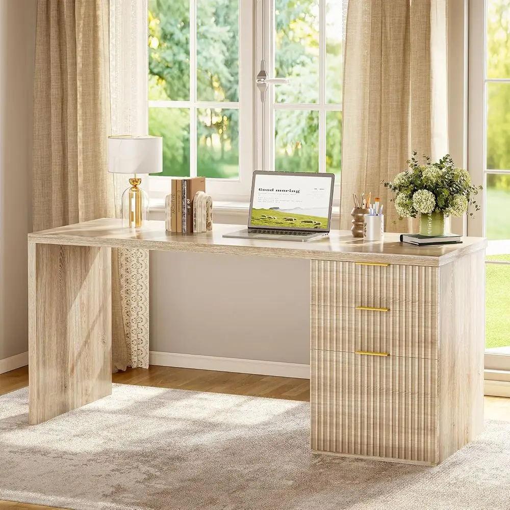 Maple Wood Executive Desk with Drawers and Storage, Suitable for Home Office, Study, or Living Room
Maple Wood Executive Desk with Drawers and Storage, Suitable for Home Office, Study, or Living Room