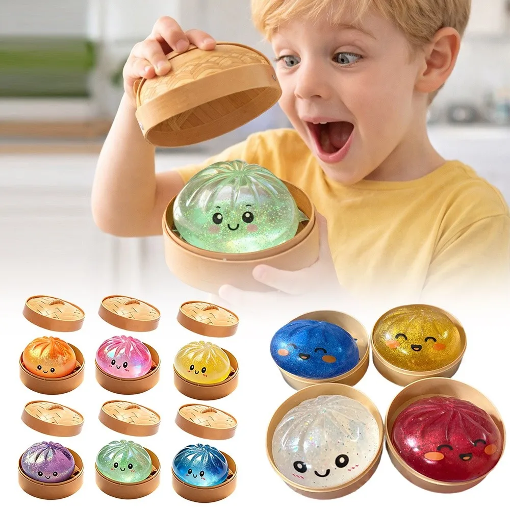 Glitter Dumplings Squeeze Toy with Steamer Soft Stress Relief Sensory Ball Slow Resilience Fidget Squeeze Decompression Dough
Glitter Dumplings Squeeze Toy with Steamer Soft Stress Relief Sensory Ball Slow Resilience Fidget Squeeze Decompression Dough